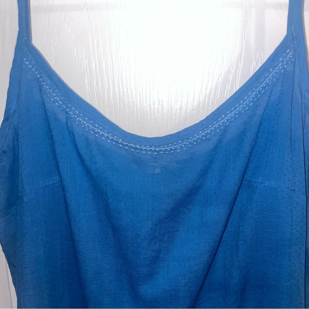 Marketplace Handwork Of‎ India Blue Cotton Cami slip Dress Size Small - Picture 3 of 5